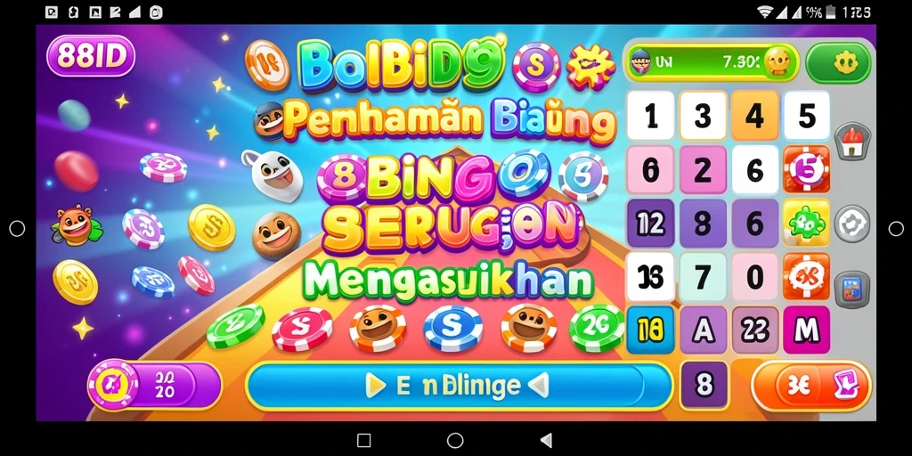 Tampilan menarik permainan Bingo di aplikasi 88ID.