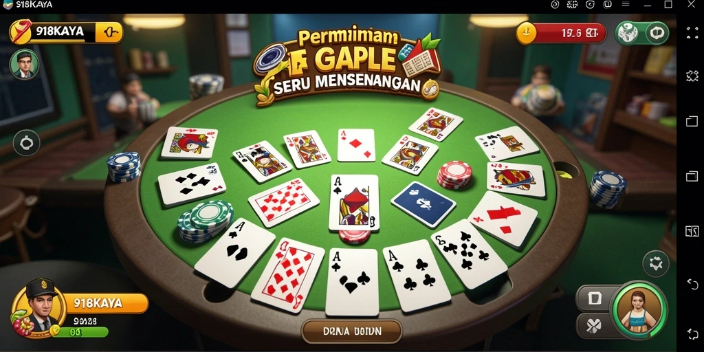 Tampilan gameplay seru Gaple di 918KAYA.