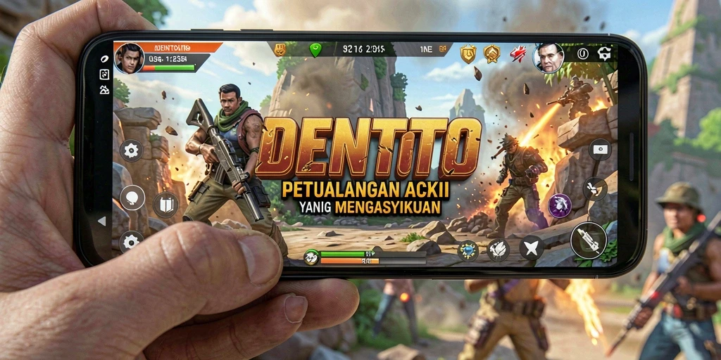 Tangkapan layar gameplay DENTOTO menunjukkan aksi mendebarkan di medan perang.