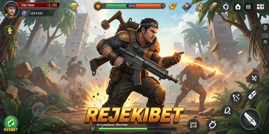 Tampilan gameplay REJEKIBET yang intens dan penuh aksi.