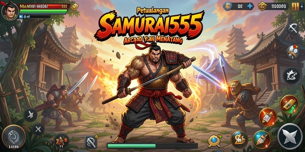 Screenshot gameplay SAMURAI555 yang menampilkan aksi seru dan grafis menarik.
