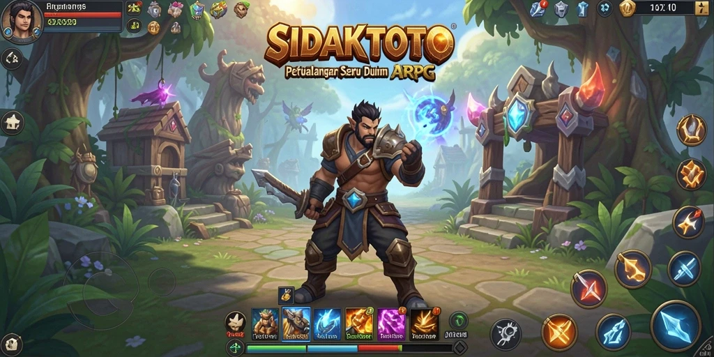 Screenshot menampilkan aksi seru dalam gameplay ARPG SIDAKTOTO.