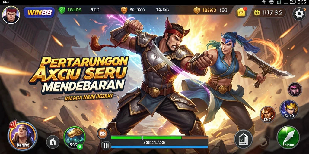 Screenshot utama WIN88 menunjukkan momen aksi mendebarkan di tengah pertempuran.