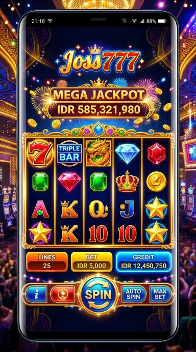 Tampilan antarmuka pengguna joss777 yang modern dan intuitif.